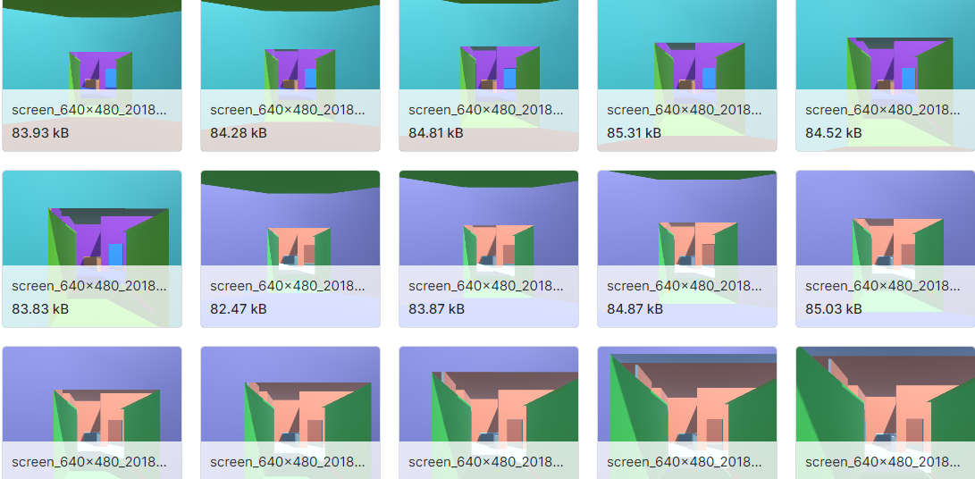 识别图像中的视图后预测行走的动作数据集