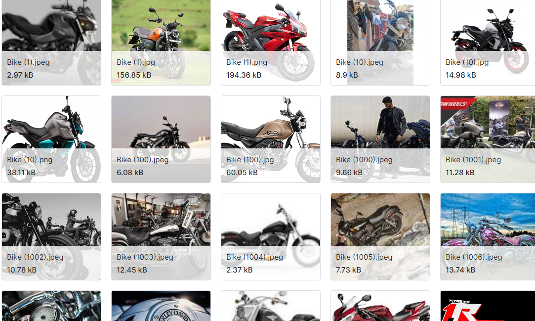 汽车与自行车分类数据集