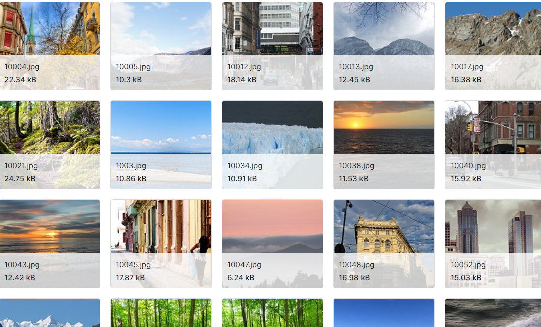 多类图像场景分类数据集