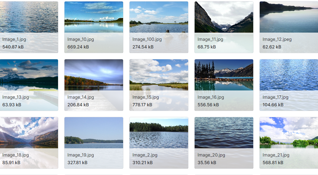 河流和湖泊的图像数据集