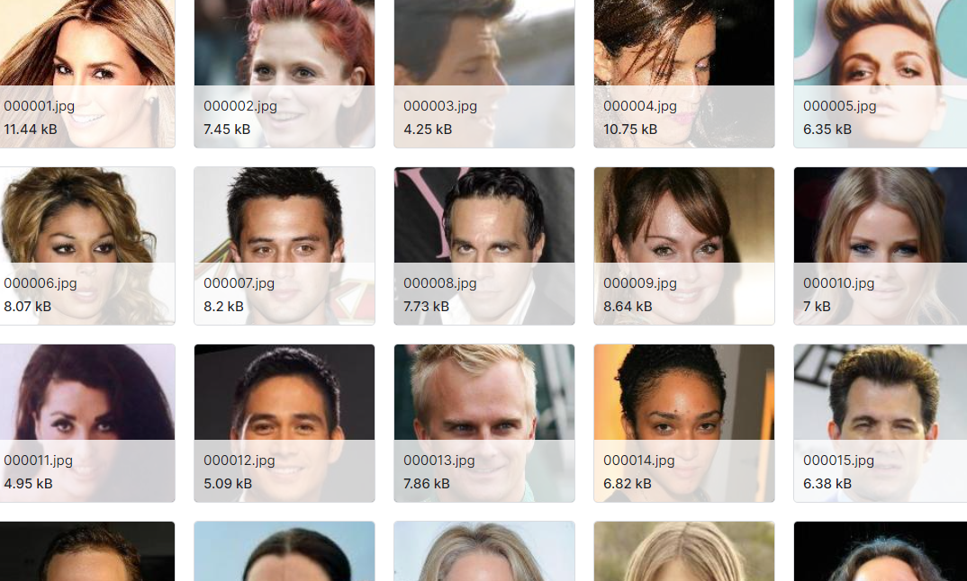 超过200k的名人与40二进制属性注释的图像数据集