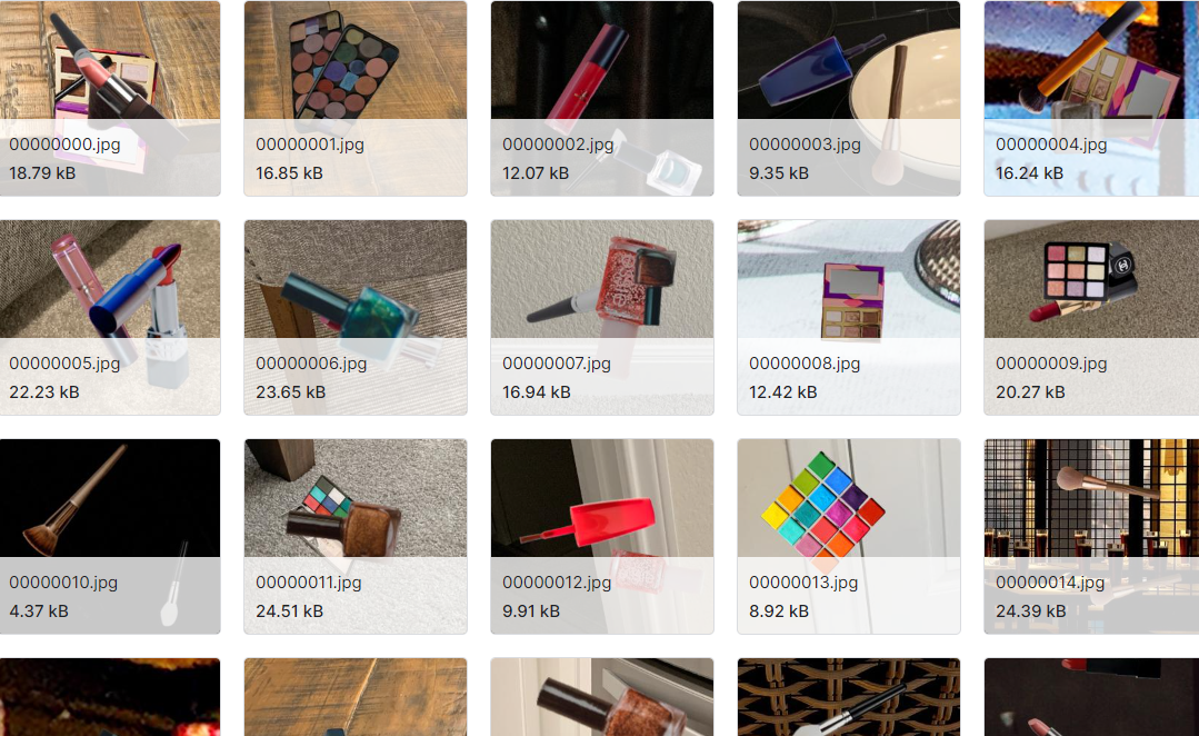 化妆品合成图像数据集