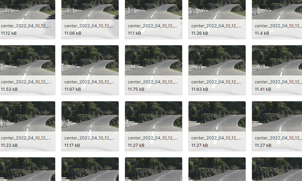 20000个带有转向角注释的汽车摄像头图像数据集
