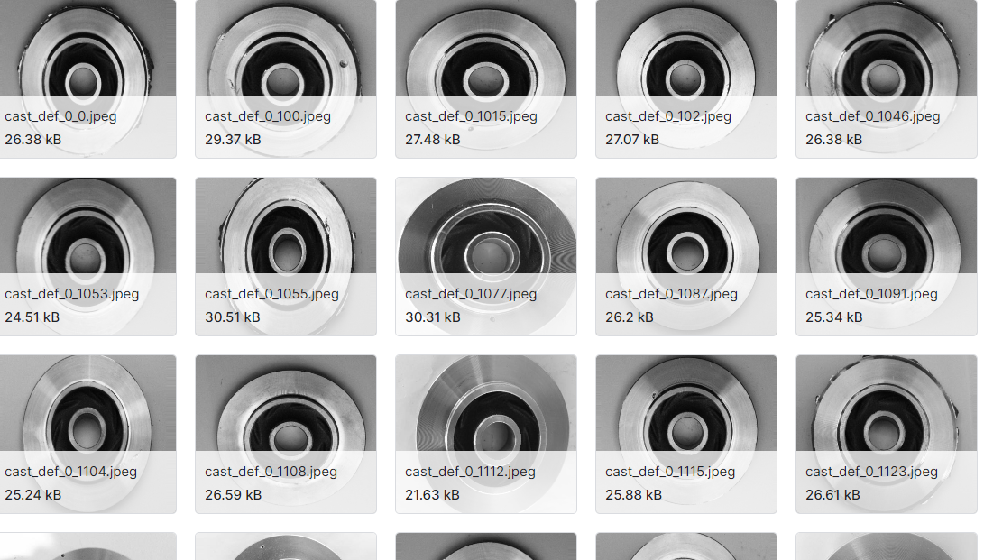 铸造产品图像数据用于质量检测数据集