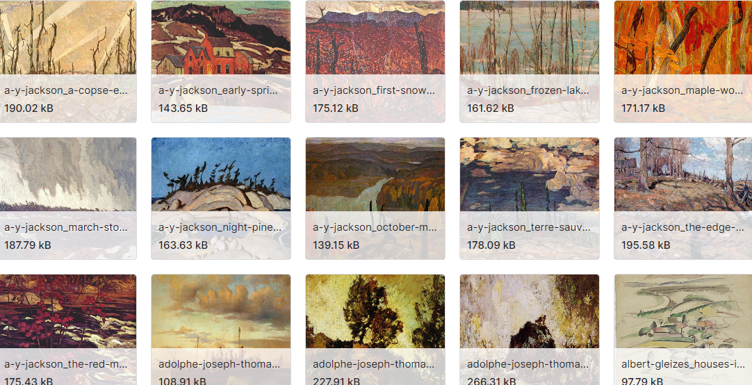 5000幅印象派风景画数据集