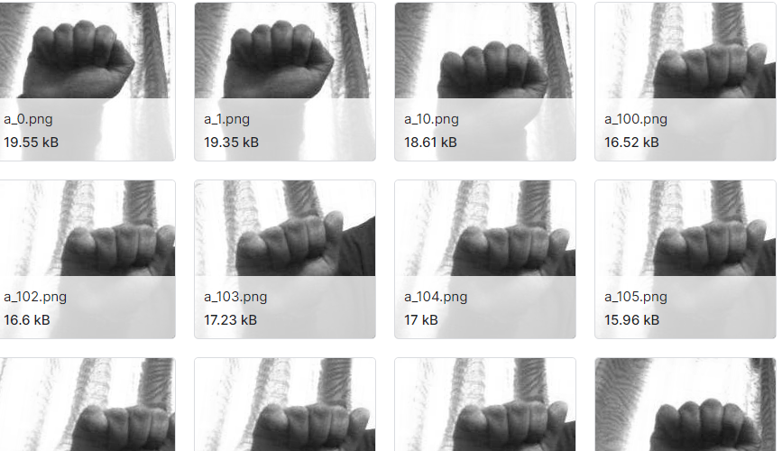 训练机器人理解手语数据集