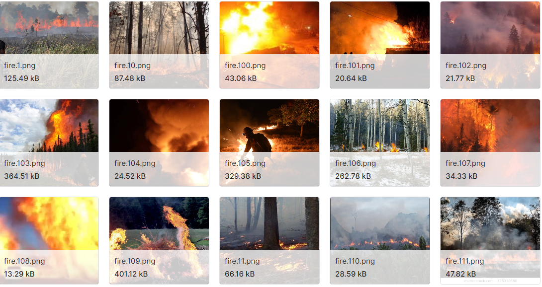 用于计算机视觉任务的室外火灾图像和非火灾图像数据集