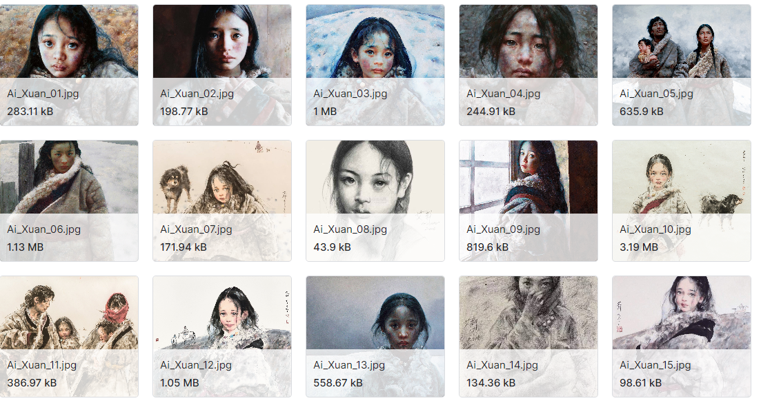 中国美术图片数据集