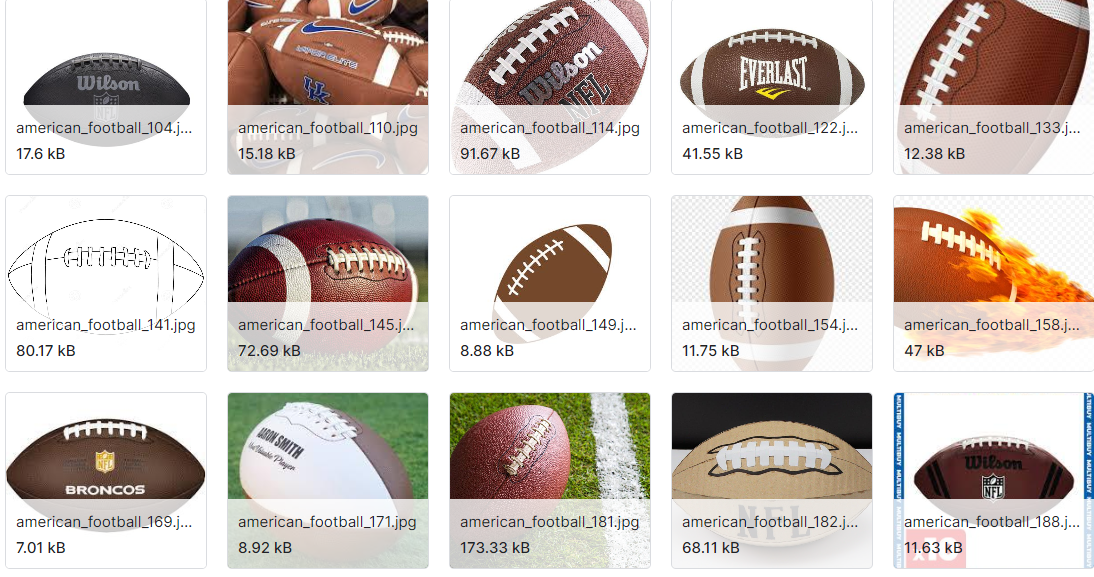 超过9000张图片中的15个运动球图片数据集