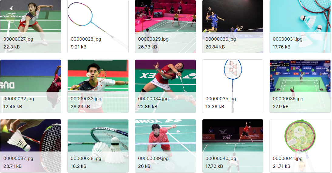 收集22种类型的运动的图像数据集