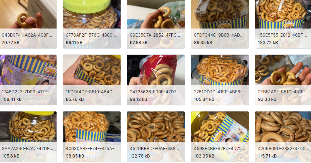 不同类型的饼干图片数据集