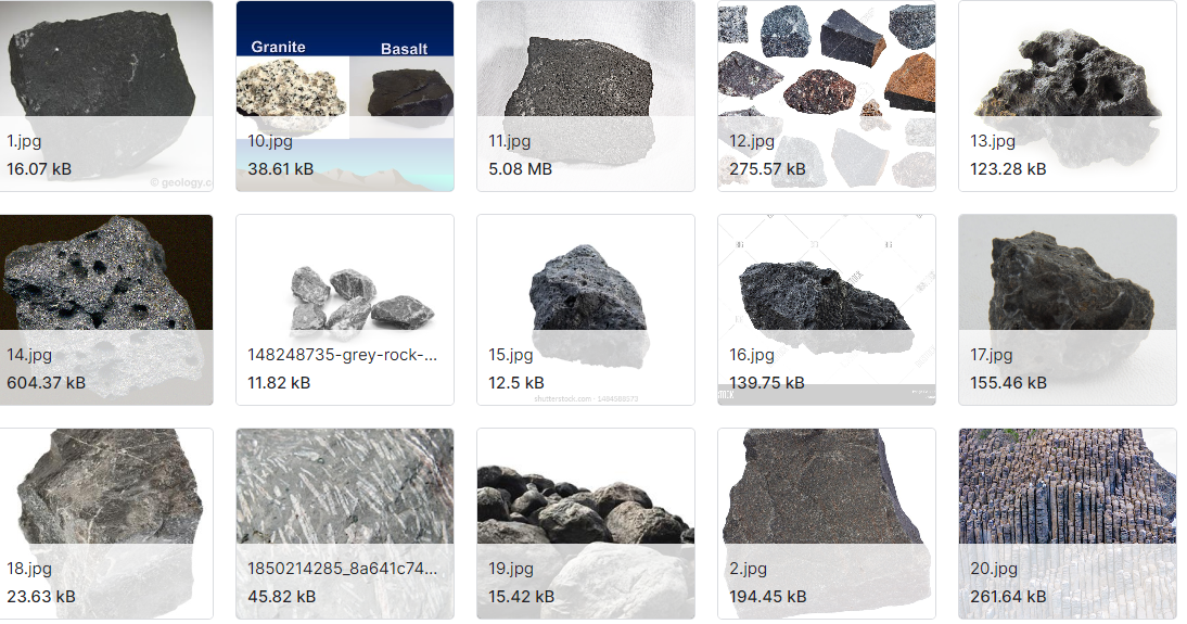 岩石分类图片数据集
