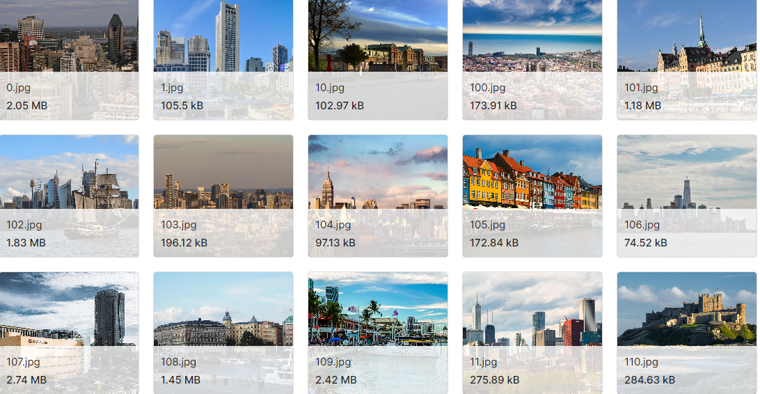 不成对的昼夜城市视图图像数据集