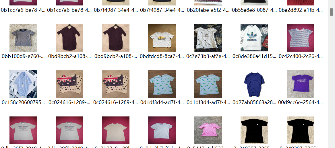 各种图形的T恤图片数据集