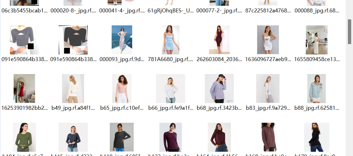 女装裙子秋衣半袖图片数据集