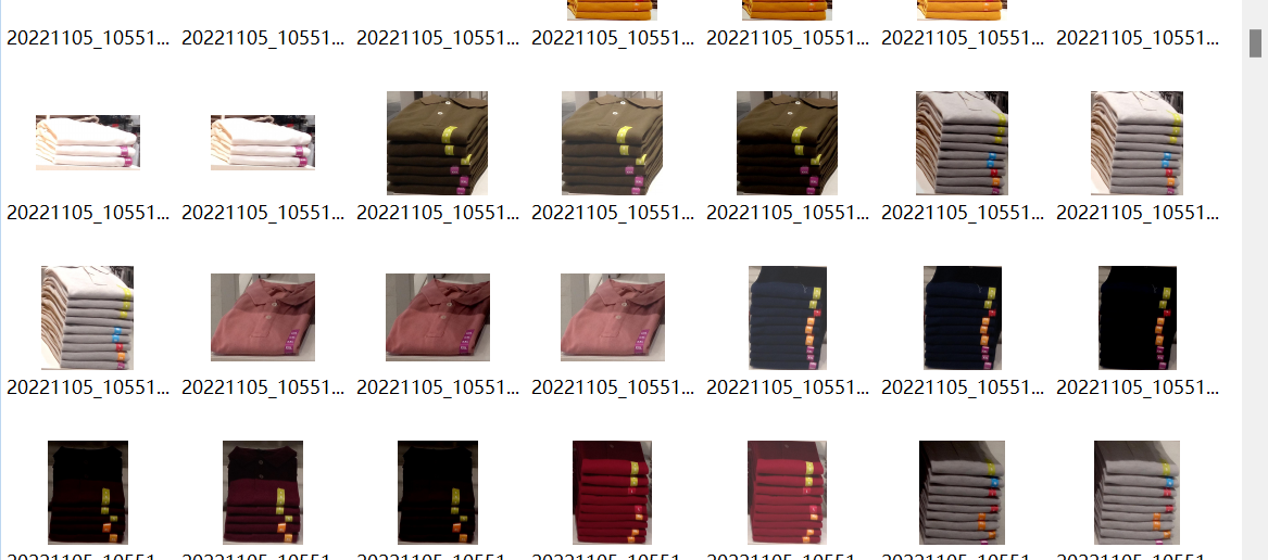 折叠不同颜色的衬衣T恤图片数据集