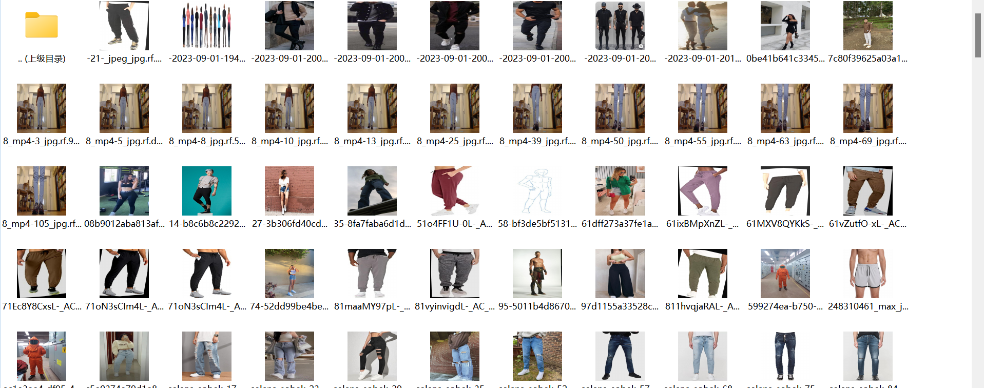 牛仔裤、运动裤、休闲裤图片数据集