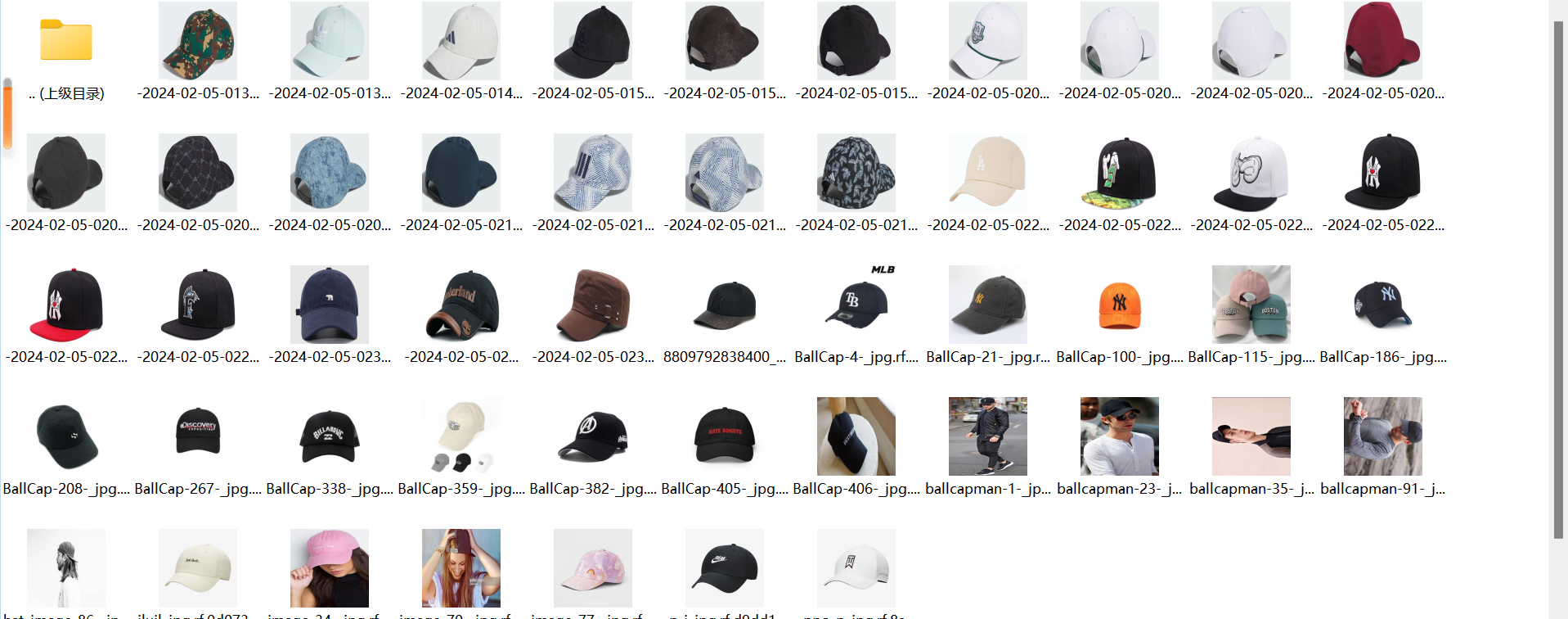 各种花色的帽子图片数据集