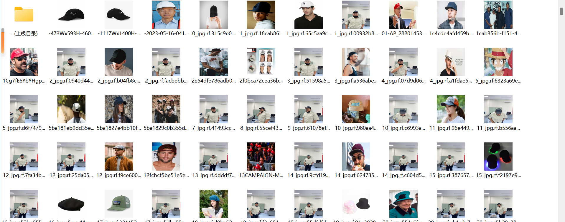 人头上带着各种帽子图片数据集