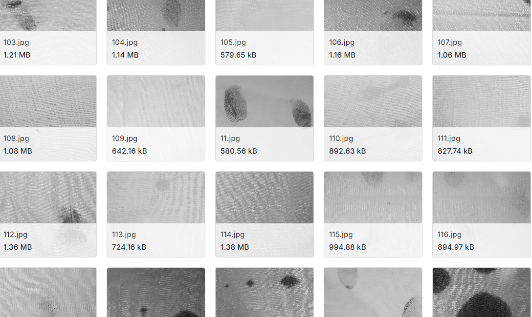 均匀纹理织物的油墨渍、油渍、污渍数图片据集