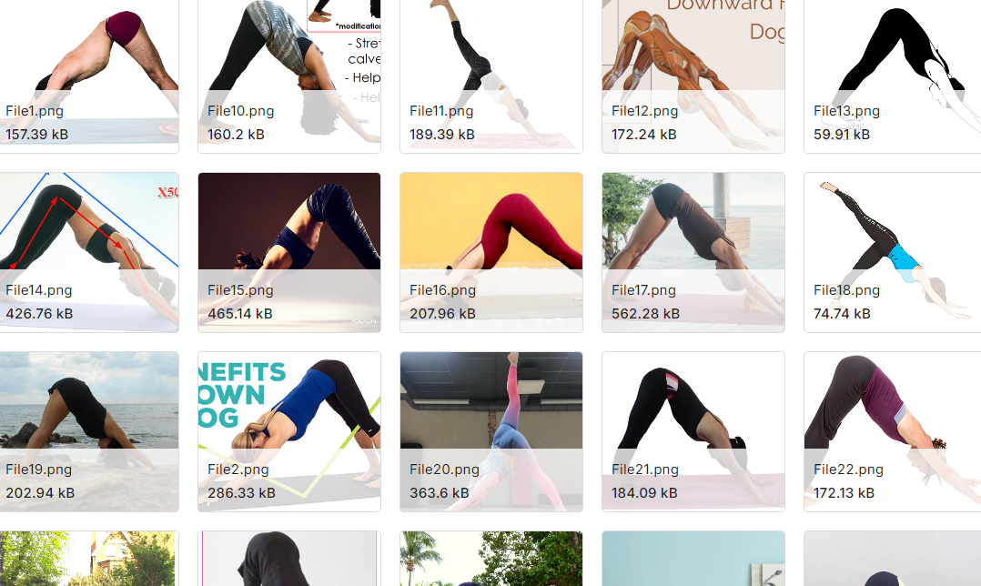 瑜伽姿势图片数据集