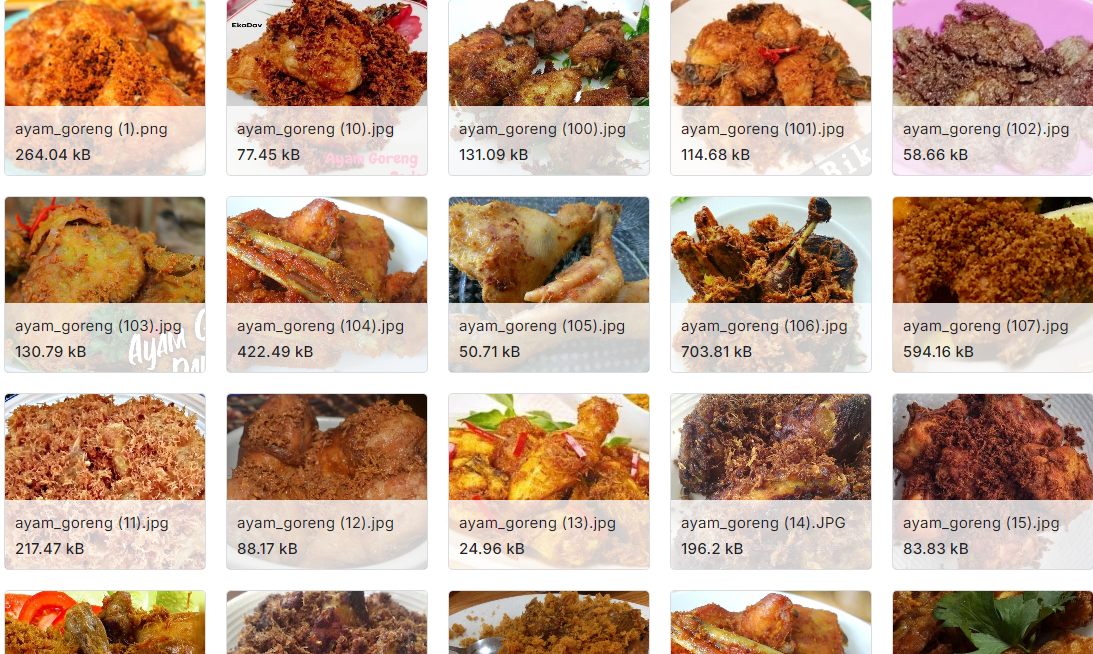 印度尼西亚食品图像数据集