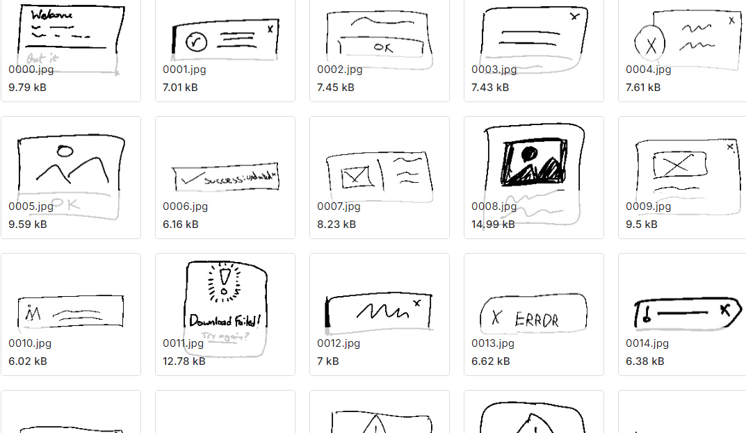 包含21个UI元素类别19，000幅手绘草图的数据集