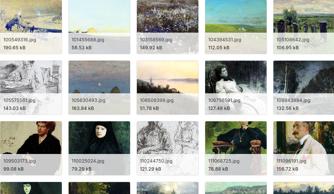 俄罗斯古典绘画图片数据集