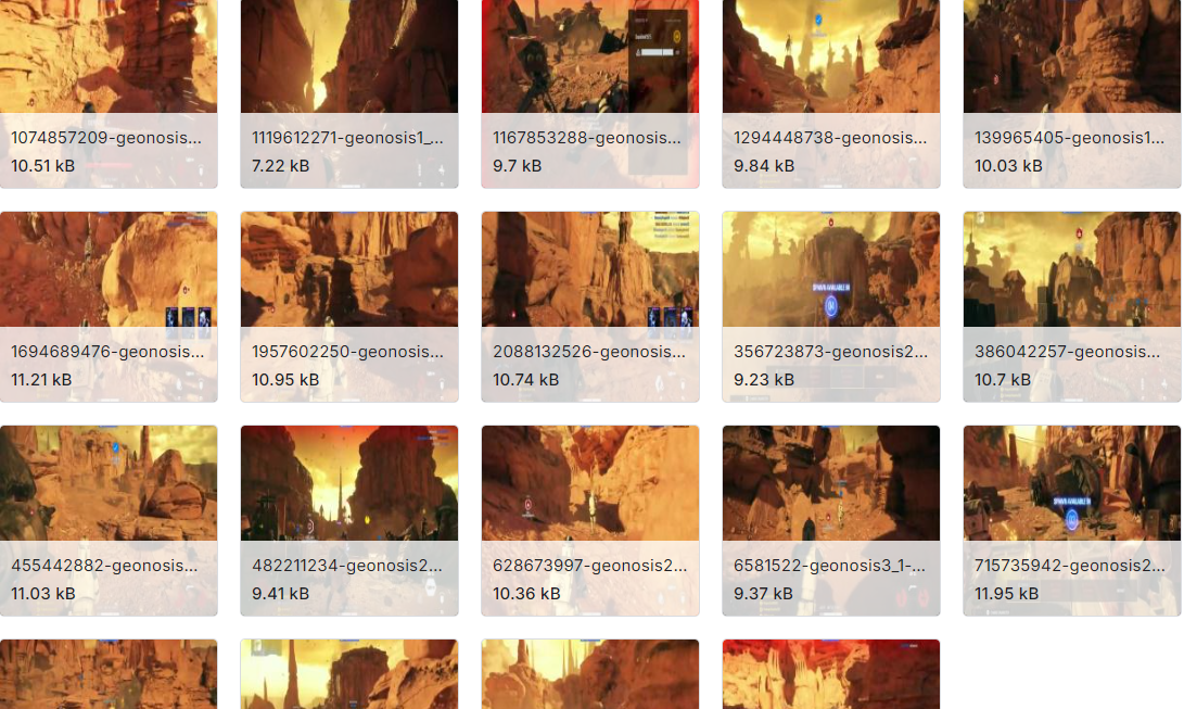 从星球大战前线2中创建的图片数据集