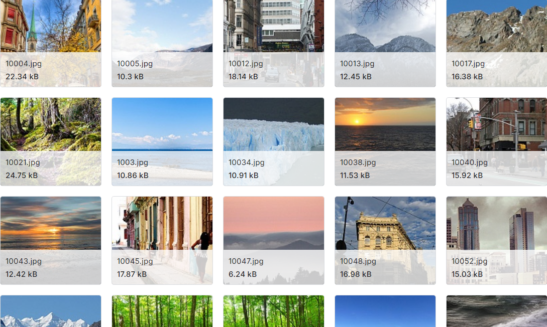 多类图像场景分类数据集