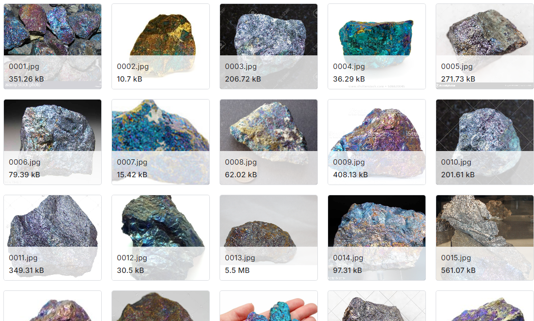 七类矿物的标本图像数据集