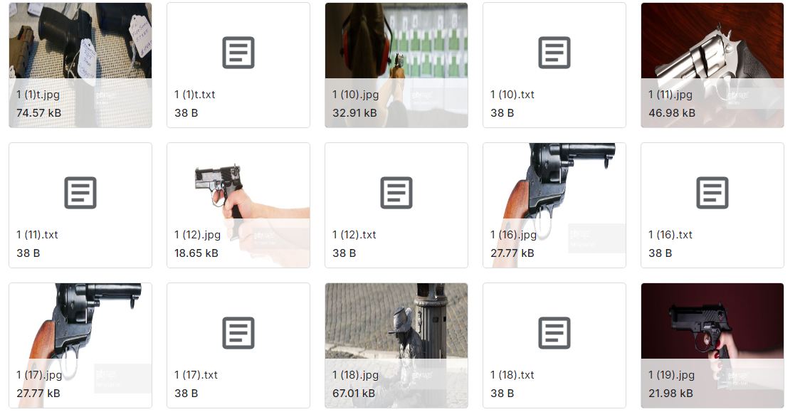 可用于武器检测的图像数据集