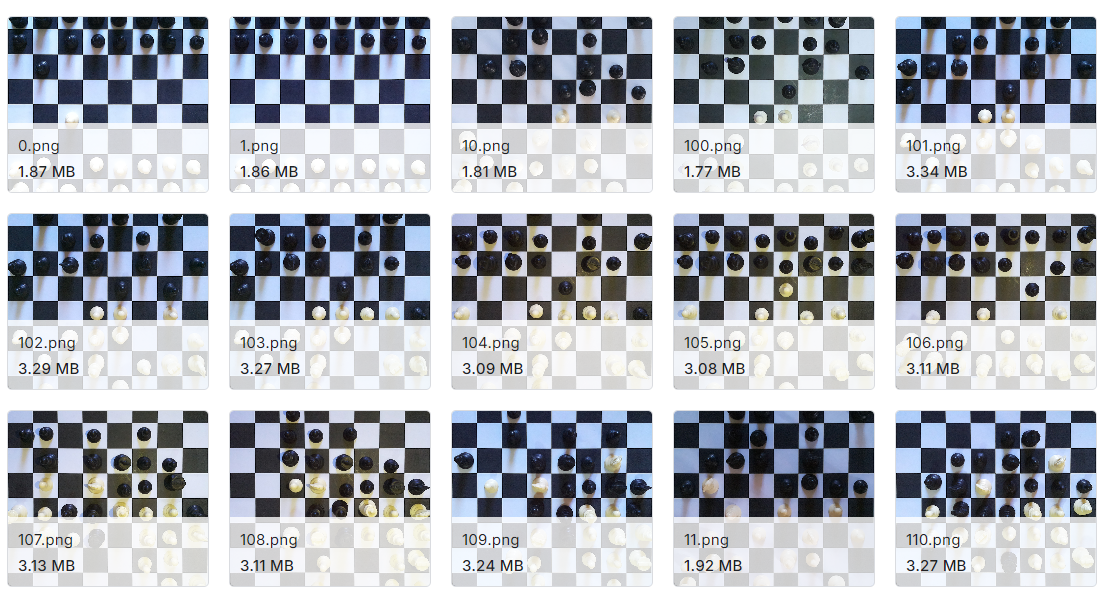 用于训练国际象棋机器人手臂的CNN的数据集