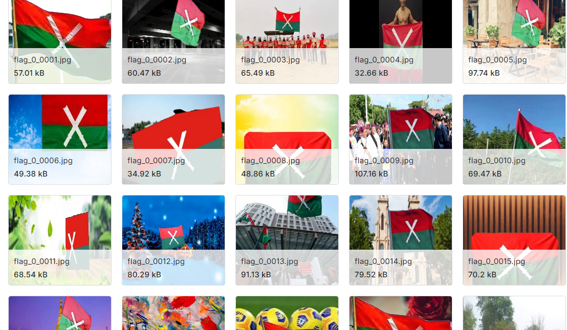 8个主要民族的综合分类旗帜数据集