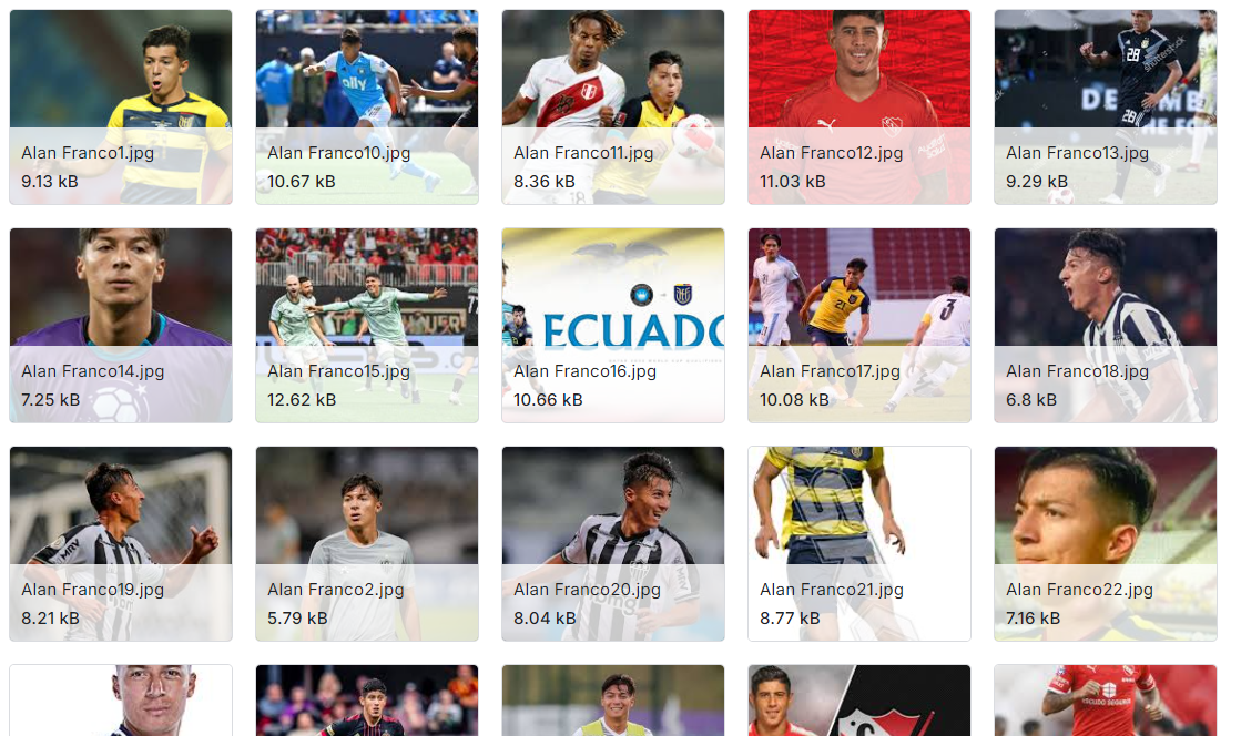 国际足联2022年世界杯830个级别的所有球员41k张图像数据集