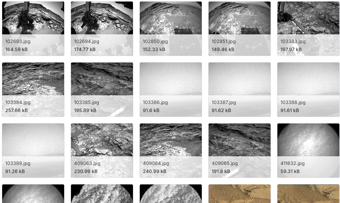 美国宇航局“好奇”号火星车数据集