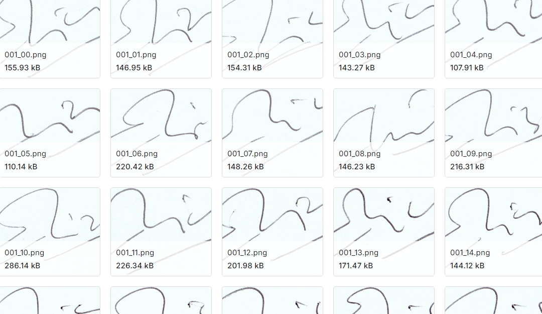 可用于签名匹配的图像数据集