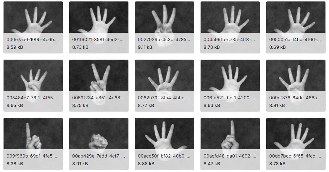 手指图像分类数据集