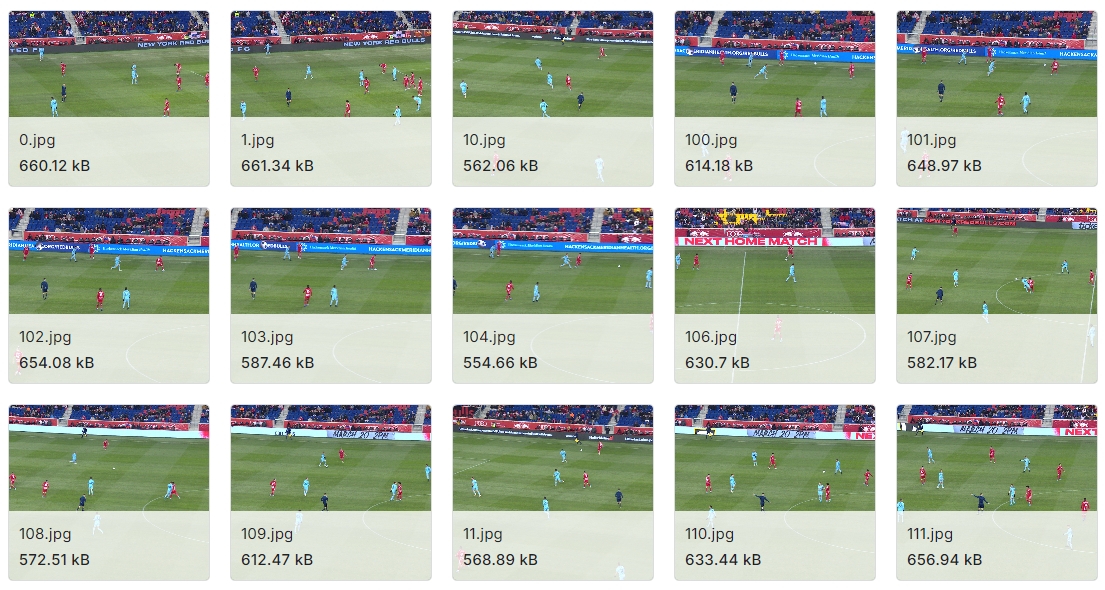 在比赛中可以用于分割球员的图像数据集