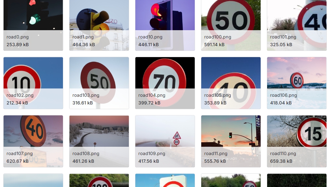 877张道路标志检测图像数据集