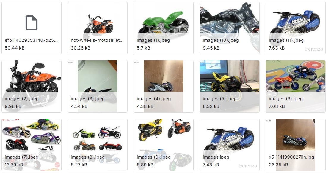 玩具车辆图像数据集