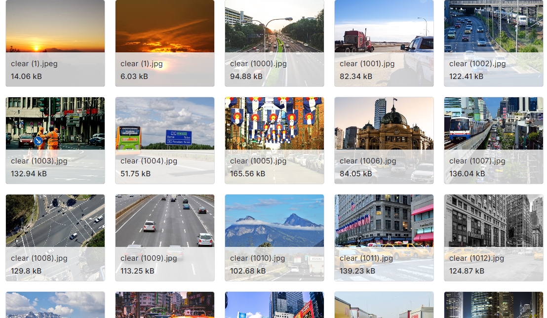 用于增强视觉感知的清晰和模糊图像数据集