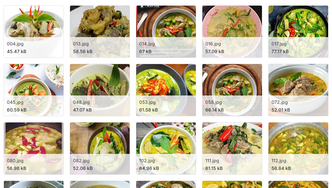 十大最受好评的泰国美食图像数据集