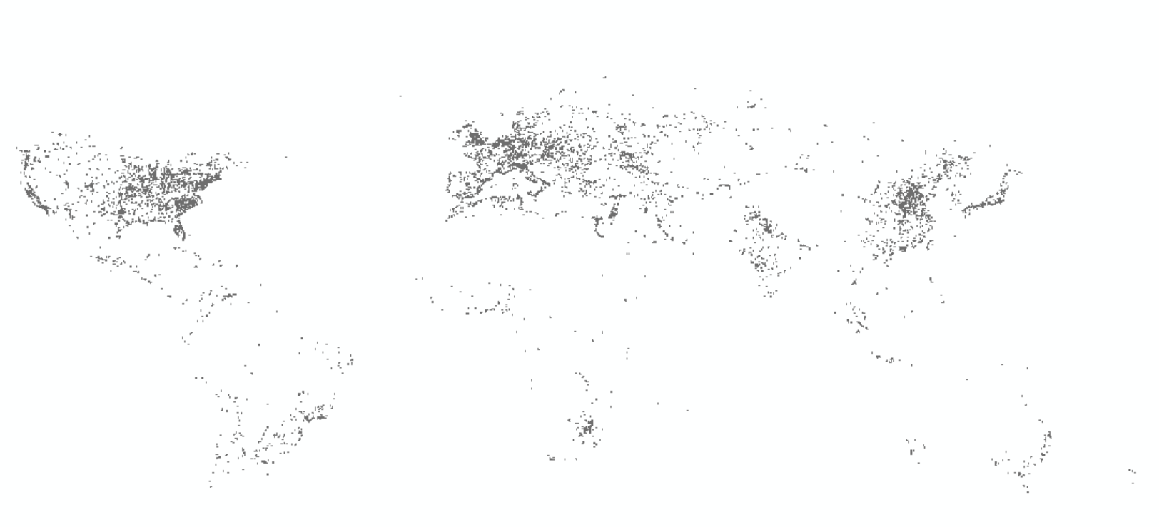 1990年全球城市矢量边界数据