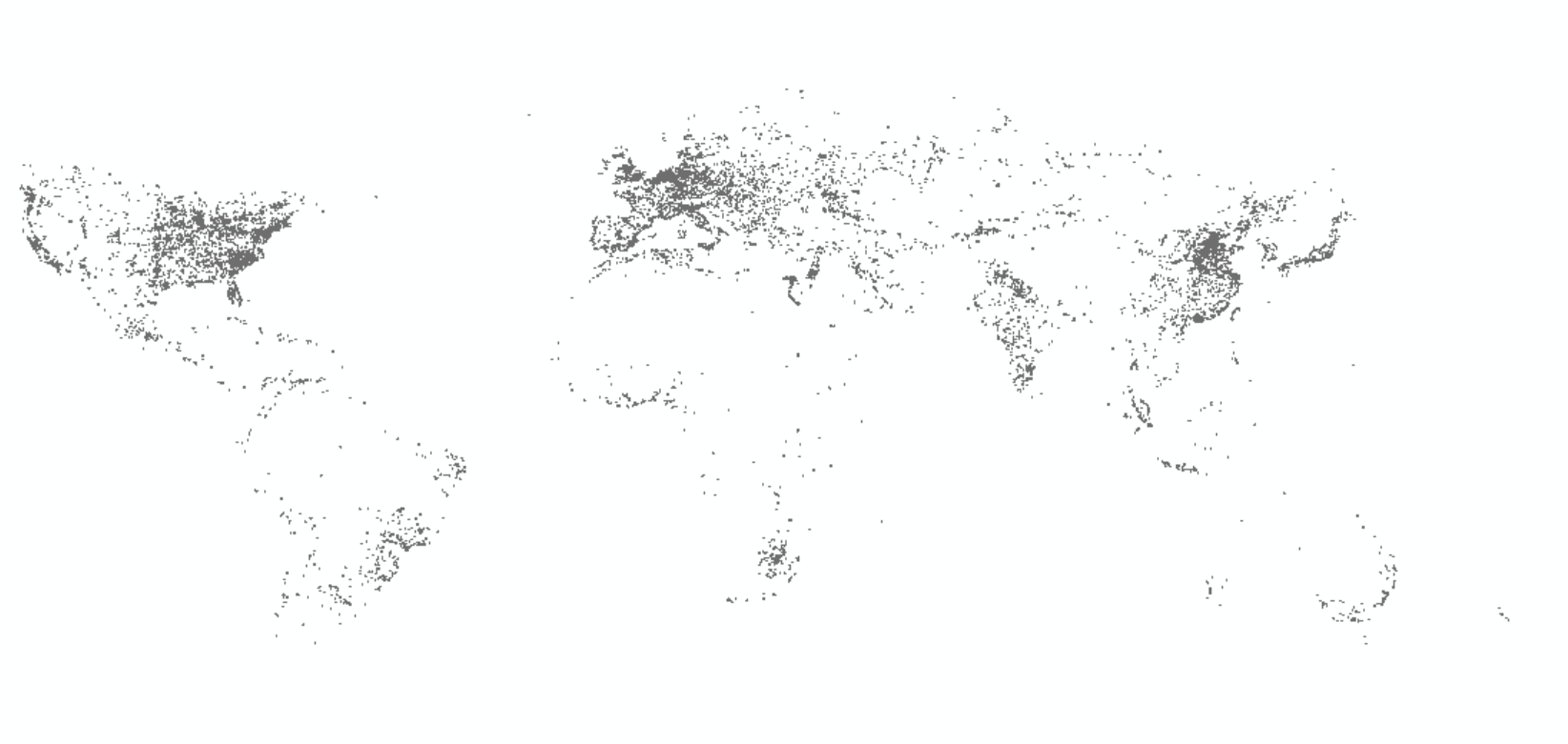 2000年全球城市矢量边界数据