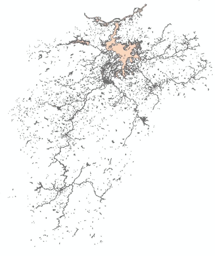 江西水系（线、面）分布数据（2025年1月）
