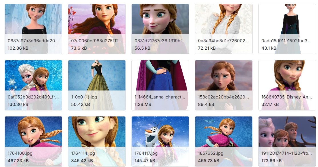 迪士尼公主图像数据集