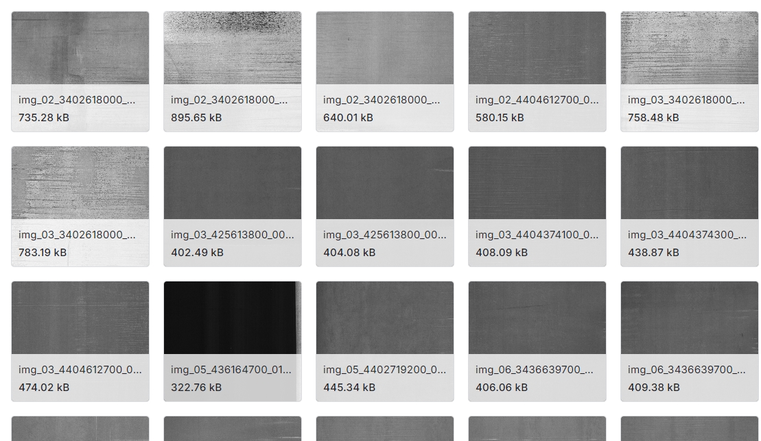 金属表面的缺陷位置图像数据集