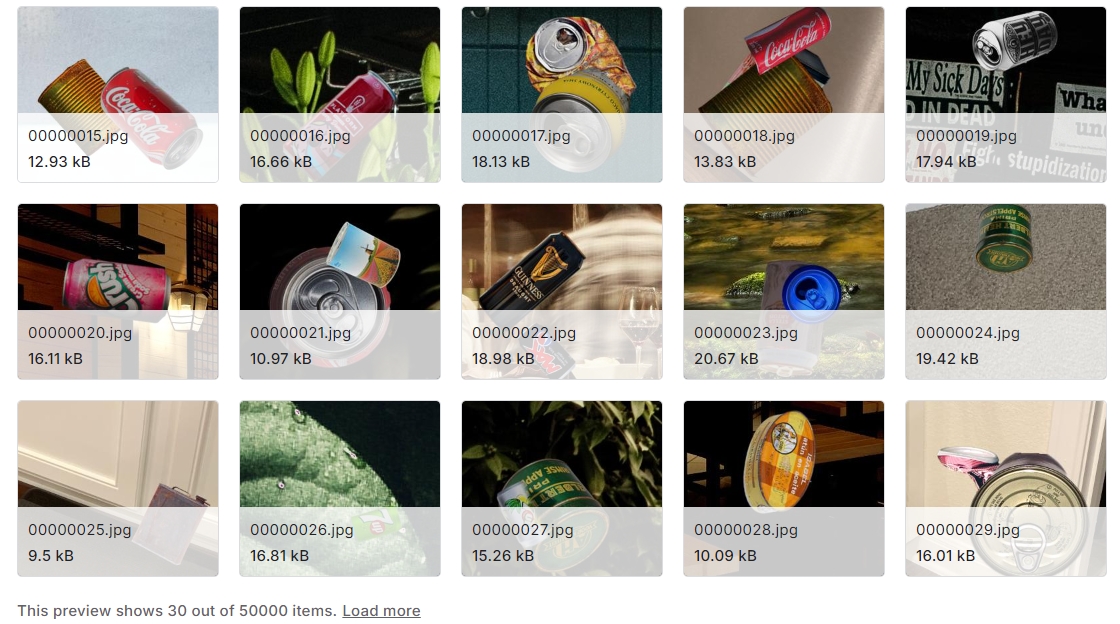 锡和钢罐合成图像数据集