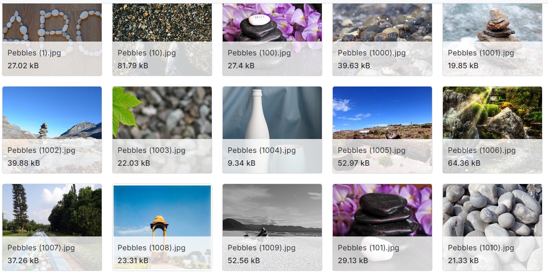 贝壳或鹅卵石图像分类数据集